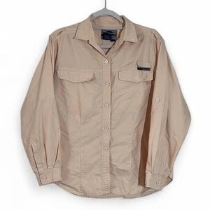 Ex Officio Travel Wear Light Yellow Utility Shirt Women’s 10/12 Button Down